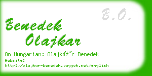 benedek olajkar business card